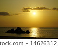 Ocean sunset in Okinawa 14626312