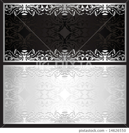 Luxury silver gift certificate in vintage style 14626550