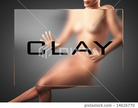 word on glass billboard with woman word on glass billboard with woman 14626770