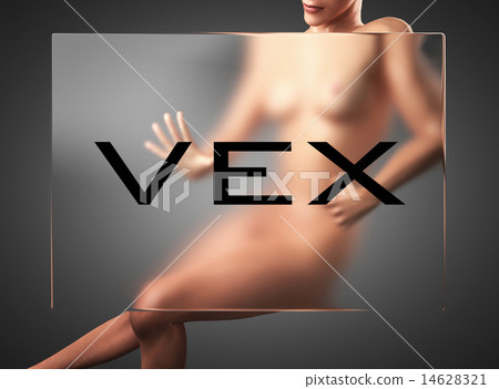 vex word on glass and woman vex word on glass and woman 14628321