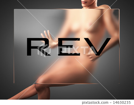 rev word on glass and woman 14630235