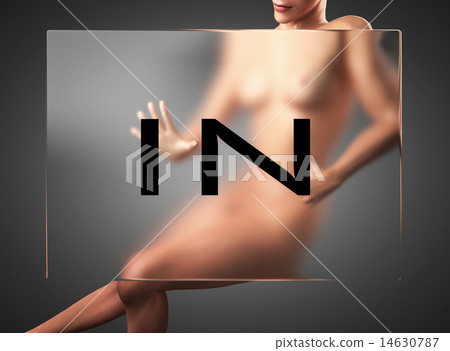 in word on glass and woman in word on glass and woman 14630787