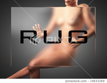 rug word on glass and woman rug word on glass and woman 14633269