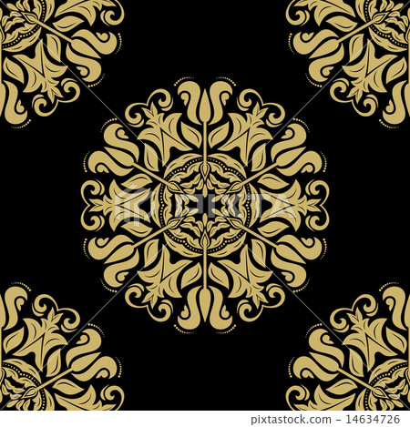 Damask Seamless Vector Pattern. Orient Background 14634726