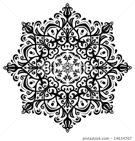 Damask Vector Pattern. Orient Background 14634767