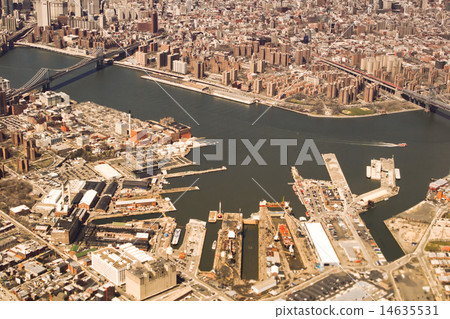 New York from plane height New York from plane height 14635531