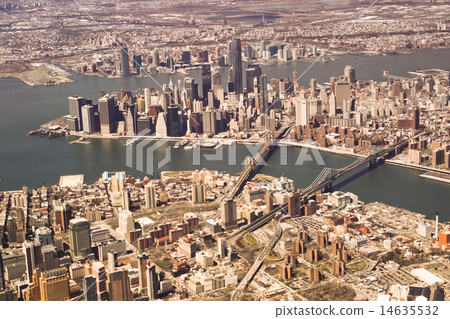 New York from plane height New York from plane height 14635532
