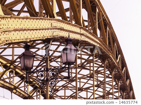 Decorative lamps hanging from bridge 14635774