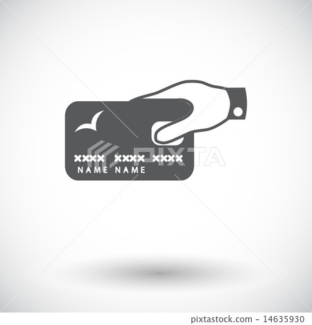 Credit card single icon. Credit card single icon. 14635930