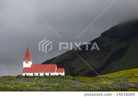 Small church in the mountains of Iceland Small church in the mountains of Iceland 14638089