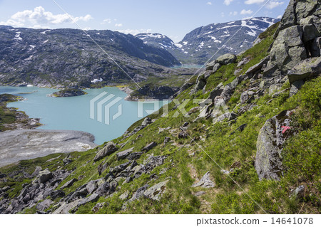 Artificial Lake Midtbotnevatnet -Hordaland, Norway Artificial Lake Midtbotnevatnet -Hordaland, Norway 14641078