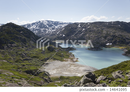 Artificial Lake Midtbotnevatnet -Hordaland, Norway Artificial Lake Midtbotnevatnet -Hordaland, Norway 14641095