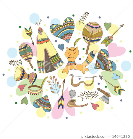 vector Indian doodle 14641220