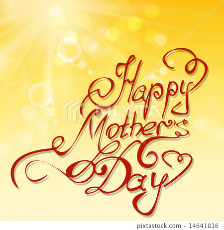 Happy Mothers's Day vintage lettering background Happy Mothers's Day vintage lettering background 14641816