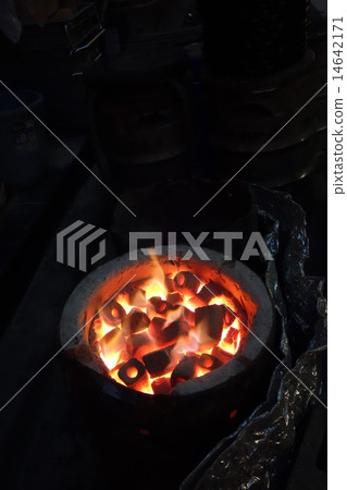 Charcoal fire burned image Charcoal fire burned image 14642171