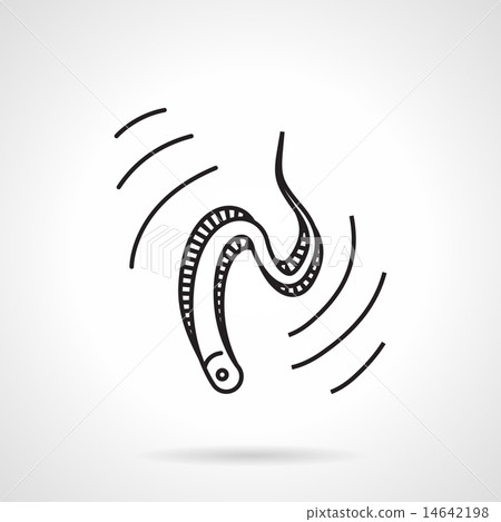 Eel black line vector icon Eel black line vector icon 14642198