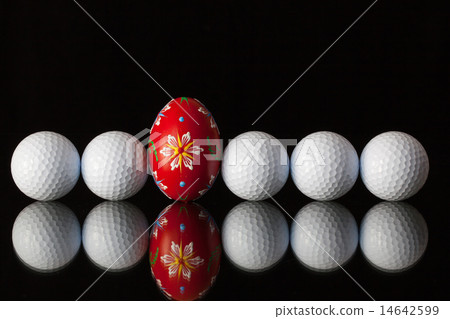 Golf equipments and egg Golf equipments and egg 14642599