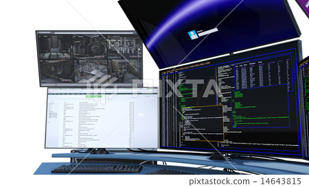 Computer Room Stock Illustration 14643815 Pixta