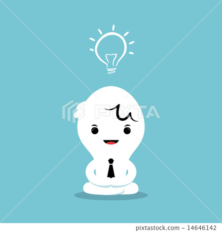 businessman meditating come up with new idea 14646142
