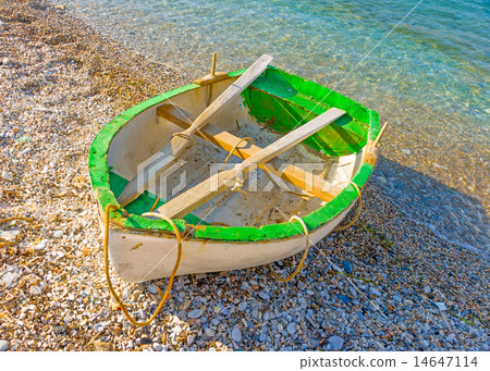 Greek fishing boat in Amorgos Greece Greek fishing boat in Amorgos Greece 14647114