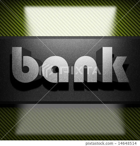 bank word of iron on carbon 14648514