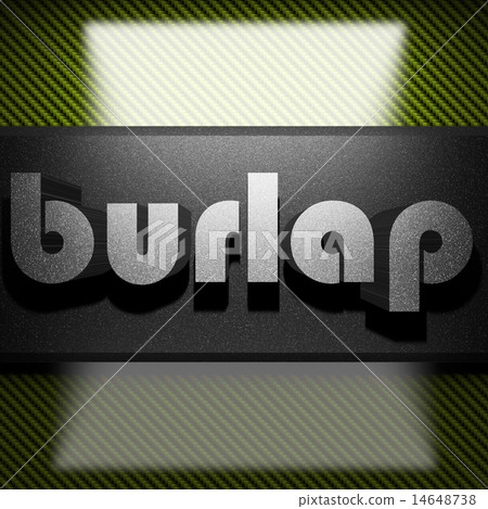 burlap word of iron on carbon 14648738