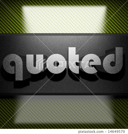 quoted word of iron on carbon 14649570