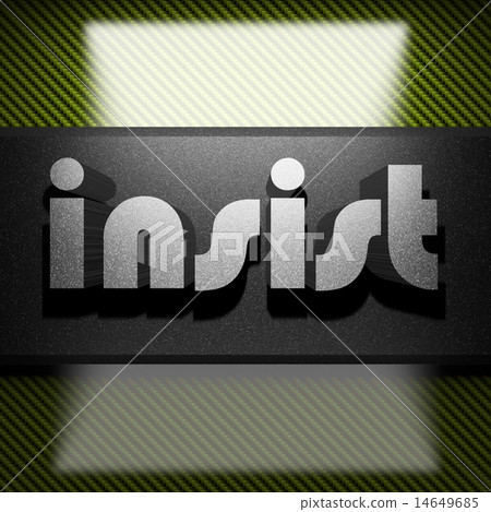 insist word of iron on carbon 14649685