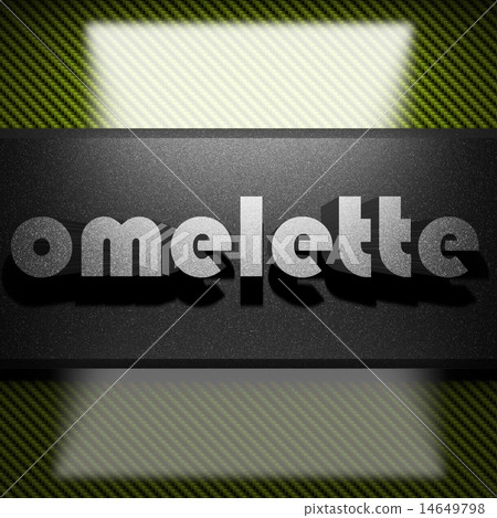 omelette word of iron on carbon 14649798