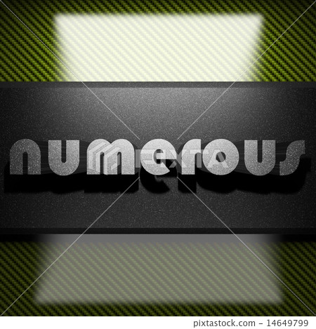 numerous word of iron on carbon 14649799