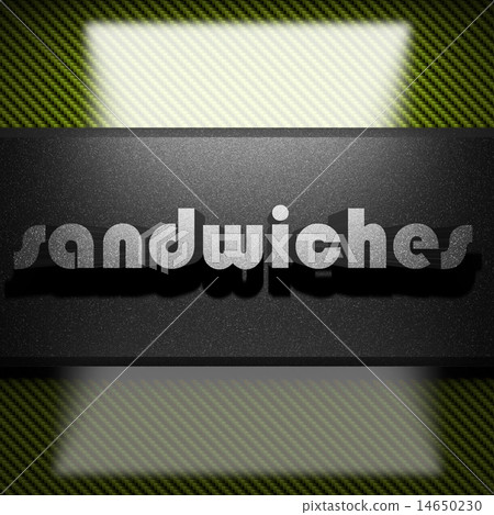 sandwiches word of iron on carbon 14650230