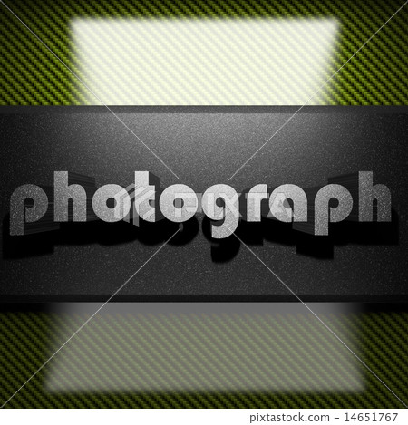 photograph word of iron on carbon 14651767