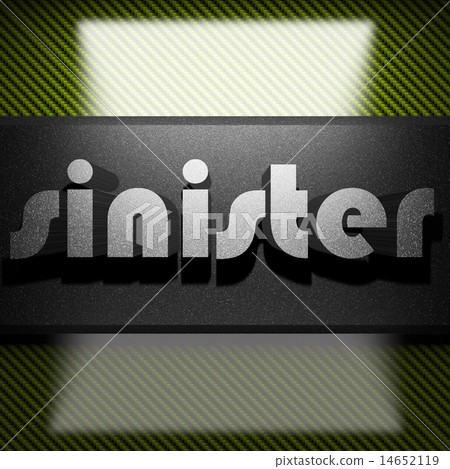 sinister word of iron on carbon 14652119