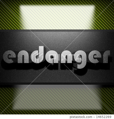 endanger word of iron on carbon 14652269
