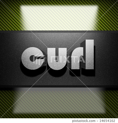 curl word of iron on carbon 14654102