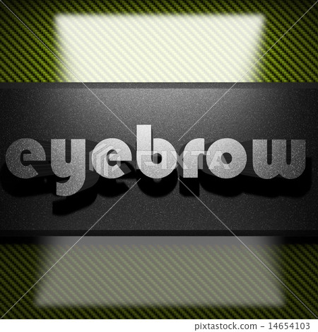 eyebrow word of iron on carbon 14654103