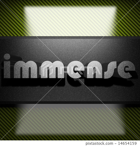 immense word of iron on carbon 14654159