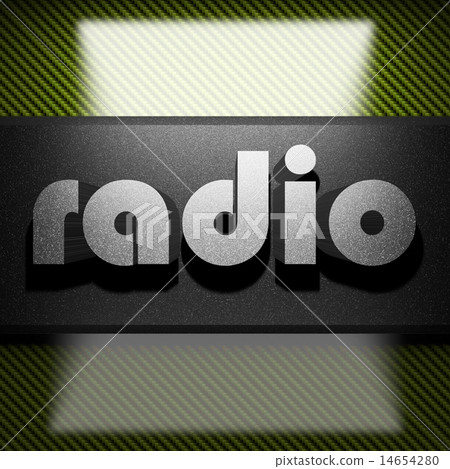 radio word of iron on carbon 14654280