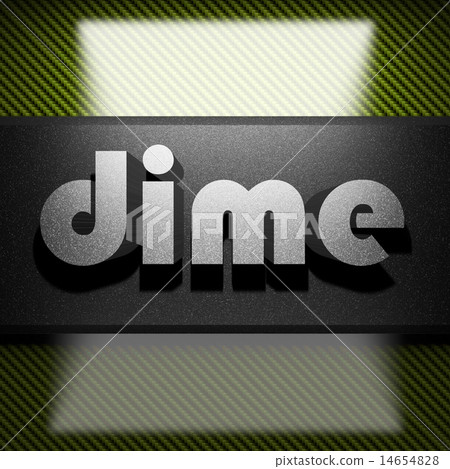 dime word of iron on carbon 14654828