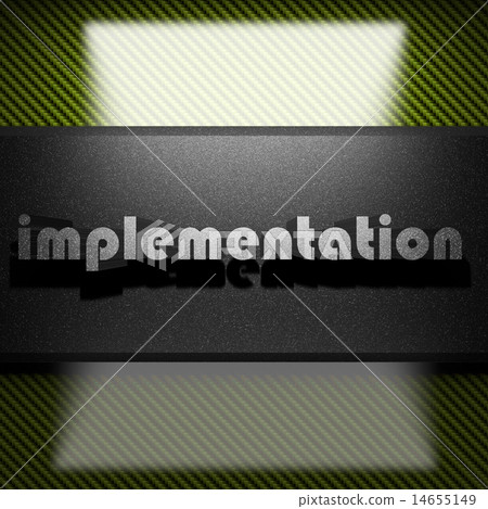 implementation word of iron on carbon 14655149