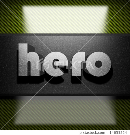 hero word of iron on carbon 14655224