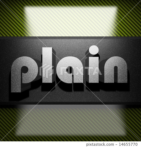 plain word of iron on carbon 14655770