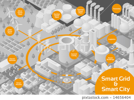 Smart Grid (Smart Grid) Image Illustration 14656404