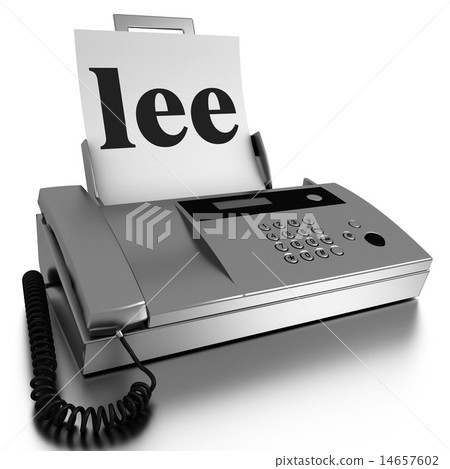 lee word printed on fax 14657602