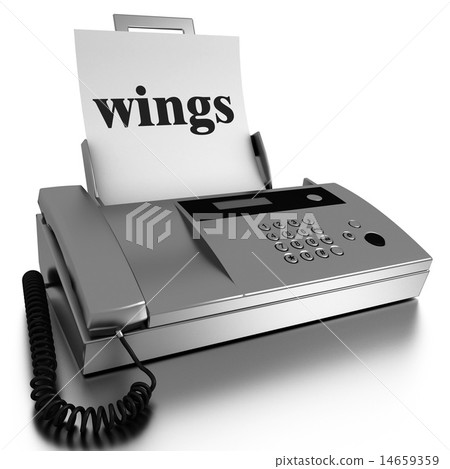 wings word printed on fax wings word printed on fax 14659359
