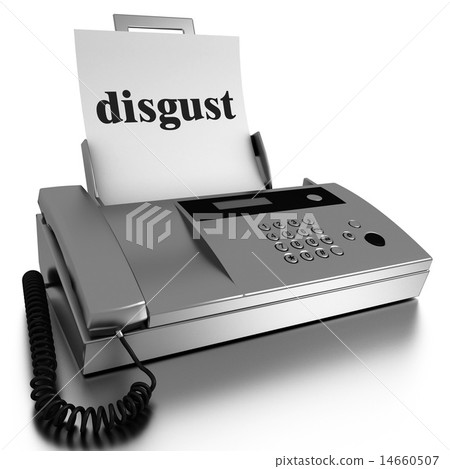 disgust word printed on fax 14660507