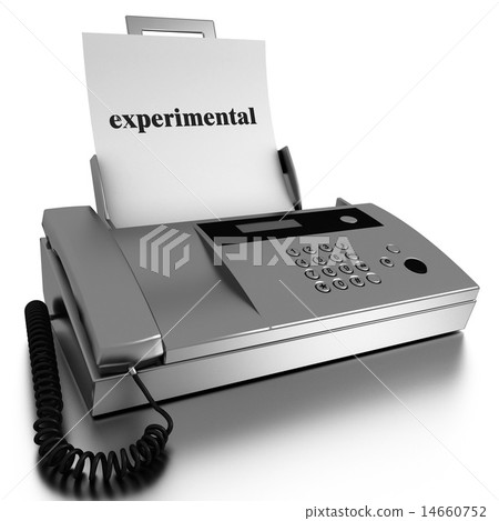 experimental word printed on fax 14660752