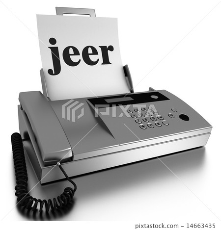 jeer word printed on fax jeer word printed on fax 14663435