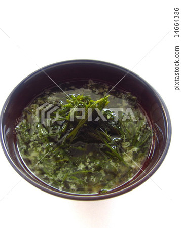 娜迦(海藻)美味的味噌湯 娜迦(海藻)美味的味噌湯 14664386