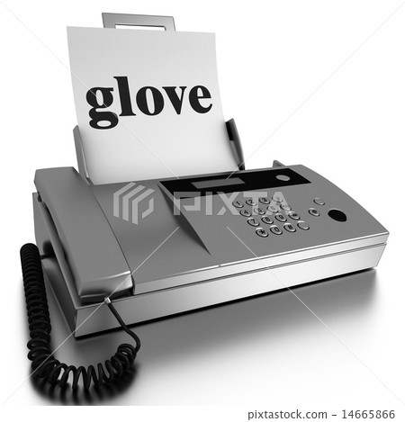 glove word printed on fax 14665866